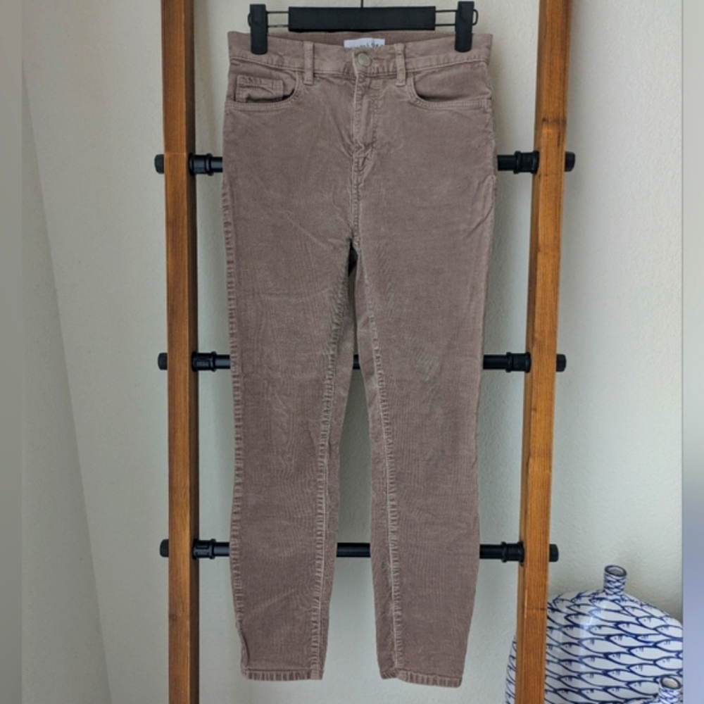 LOFT Women's Taupe Corduroy Trousers - Size 25 P